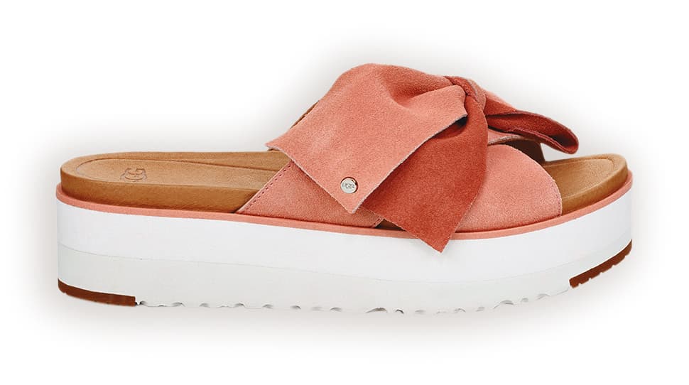 UGG Joanie蝴蝶結厚底鞋，NT$5,500。（藍鐘提供）