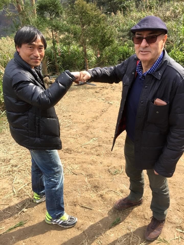從《沈默》藝術總監丹提費瑞帝（右）身上，陳新發（左）看到對美感的自信。   （陳新發提供）