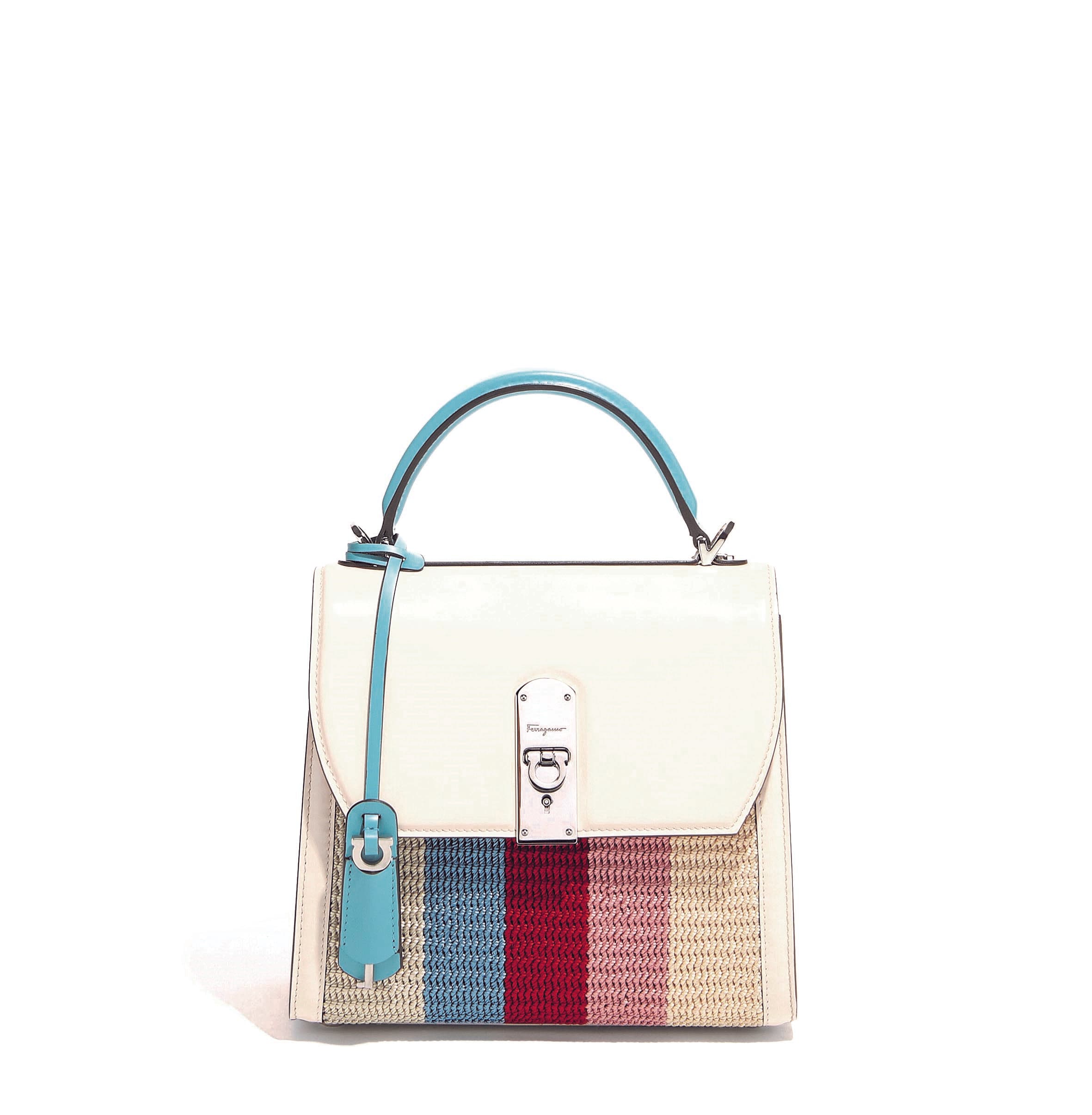 Boxyz中型彩虹刺繡提包。NT$89,900。（Salvatore Ferragamo提供）