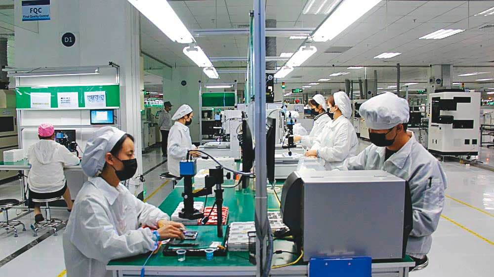 立訊除了產品線和鴻海類似，員工從老東家挖角，就連公司文化和營運模式也師承鴻海。（翻攝江西立訊智造）
