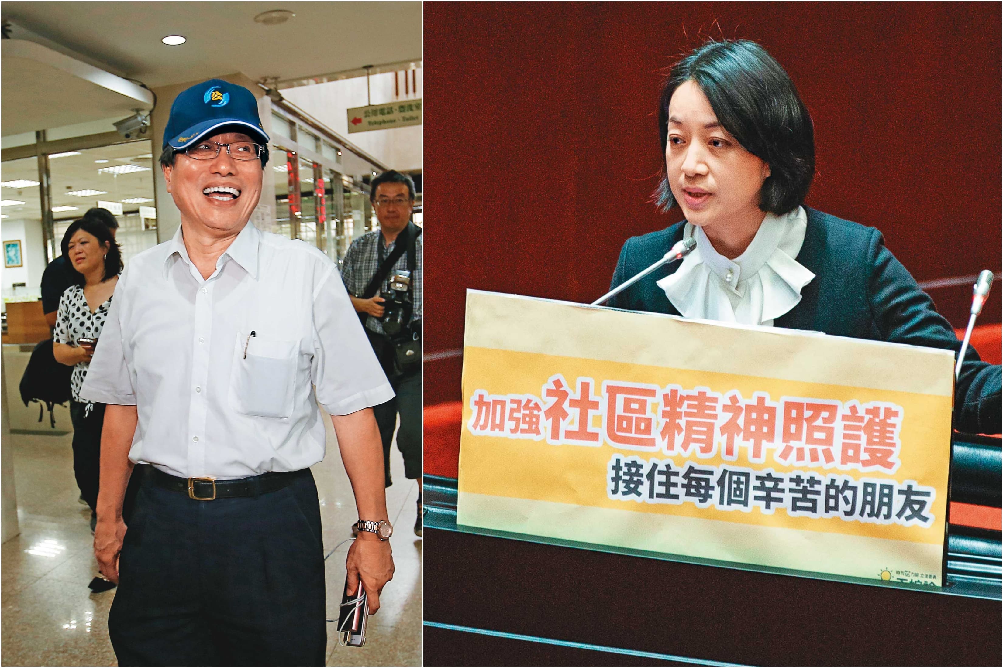 李來希（左）以冷血言論抨擊時力立委王婉諭（右），遭到朝野政黨及社會輿論譴責。