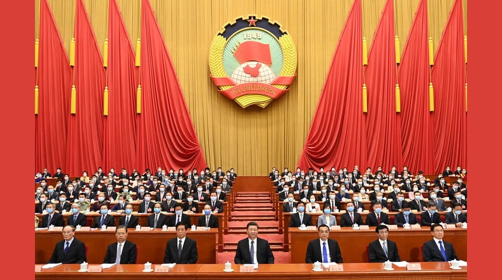 中國兩會由國家主席習近平親自出席。（翻攝中國人大官網）