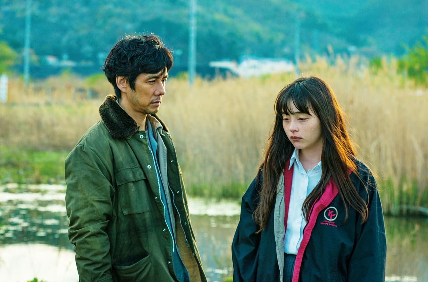 以311震災為背景的《想再聽見你》，世理奈（右）與西島秀俊演出精彩對手戲。（台北電影節提供）