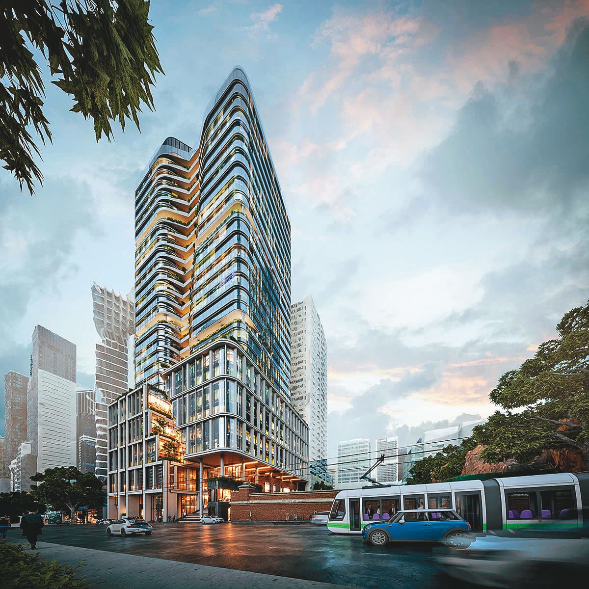 建商後來才發現，張進豐一家人宣稱獲利可期的澳洲墨爾本土地，其實在2018年9月3日就已被當地開發商Mirvac買下，預計興建商辦大樓（圖），驚覺投資案竟是一場空。（翻攝Mirvac官網）