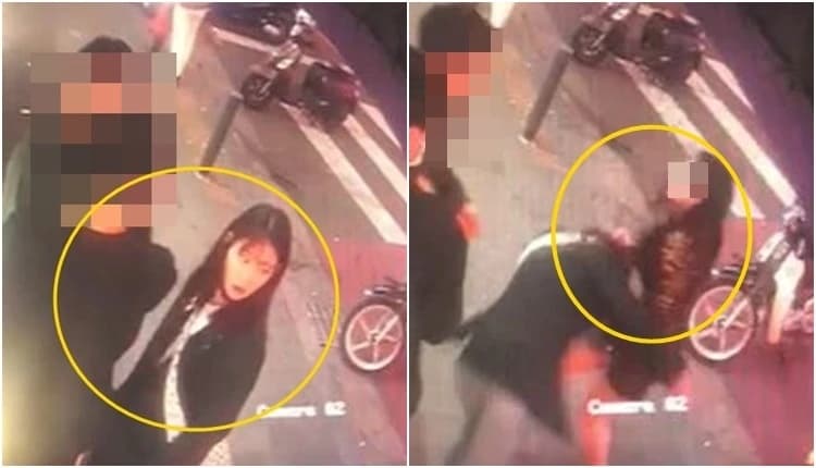 鄭潭利被酒醉女子抓住頭髮狂打。（網路圖片）