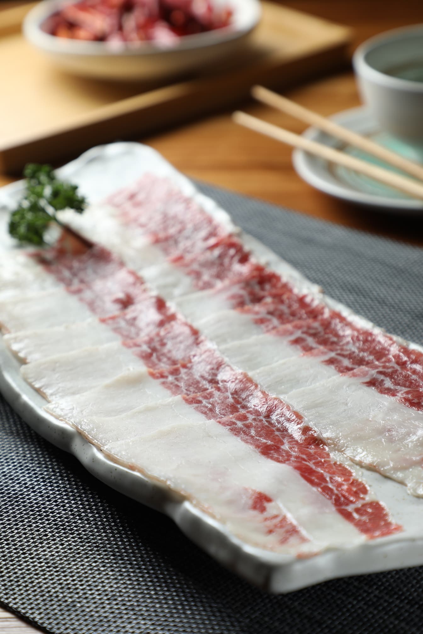「本地黃牛胸」涮肉的口感脆甜。（380元 ／份）