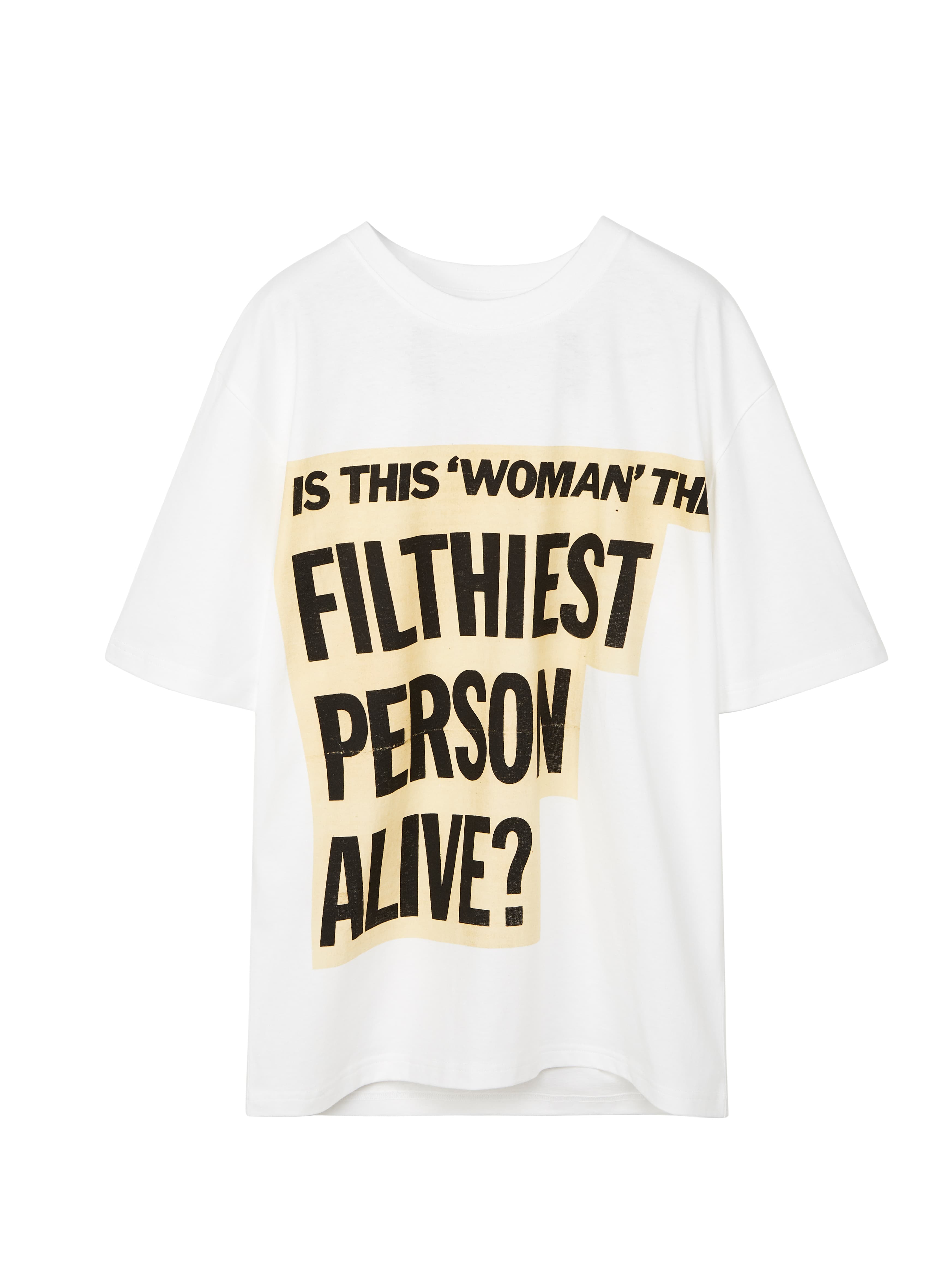  白色Divine Filthiest Person T恤，約NT$6,377元。（LOEWE提供）