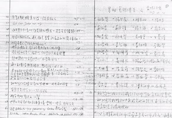 王音之逃亡美國遭拘留期間，親筆寫下一本宛如死亡筆記本的密帳筆記（圖），內容洋洋灑灑，咬出三十七名金主及共犯，讓檢調順藤摸瓜繼續追查。