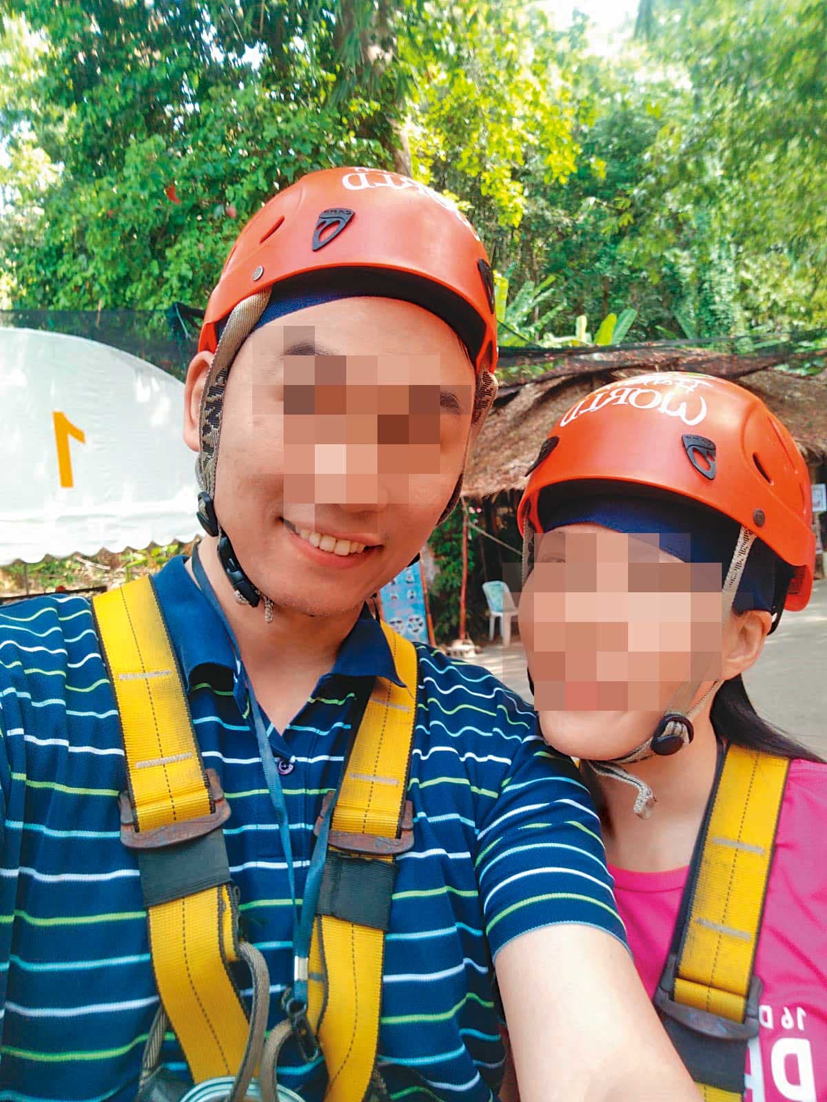 聯發科忻姓經理（左）與A女（右）交往後，曾多次出國旅遊。（讀者提供）