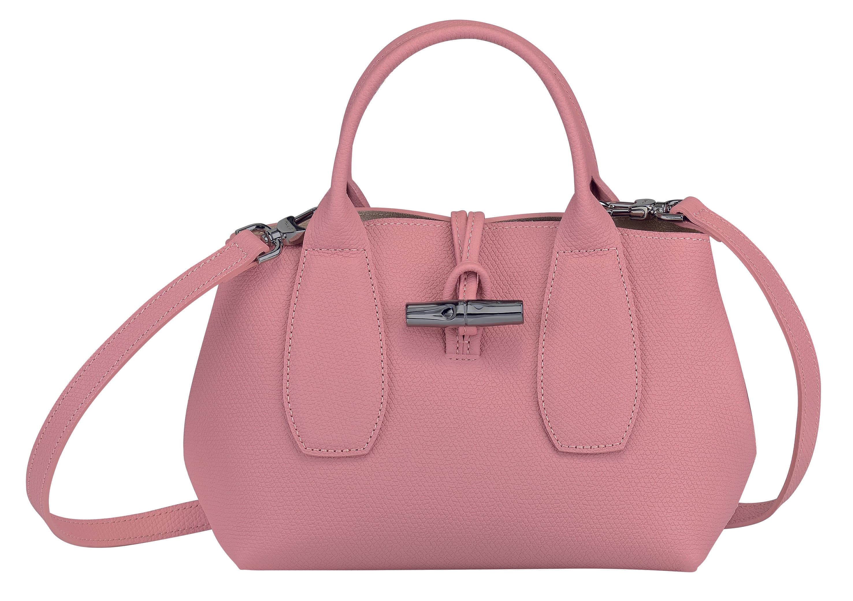 Roseau系列古粉色小型手提包。NT$14,800（LONGCHAMP提供）