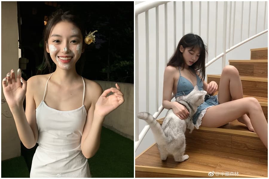 20歲「半藏森林」胡文婕因外型亮麗，精緻五官激似韓國明星IU，因此被封為「大陸版IU」累積大票忠實粉絲。（翻攝自半藏森林微博）