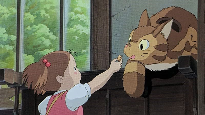 梅請小貓巴士吃牛奶糖後成為了好友。（翻攝自Twitter）