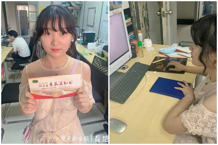 劉可薇外型甜美可愛，外公和舅舅也是高材生。（翻攝自《廣州日報》微博）