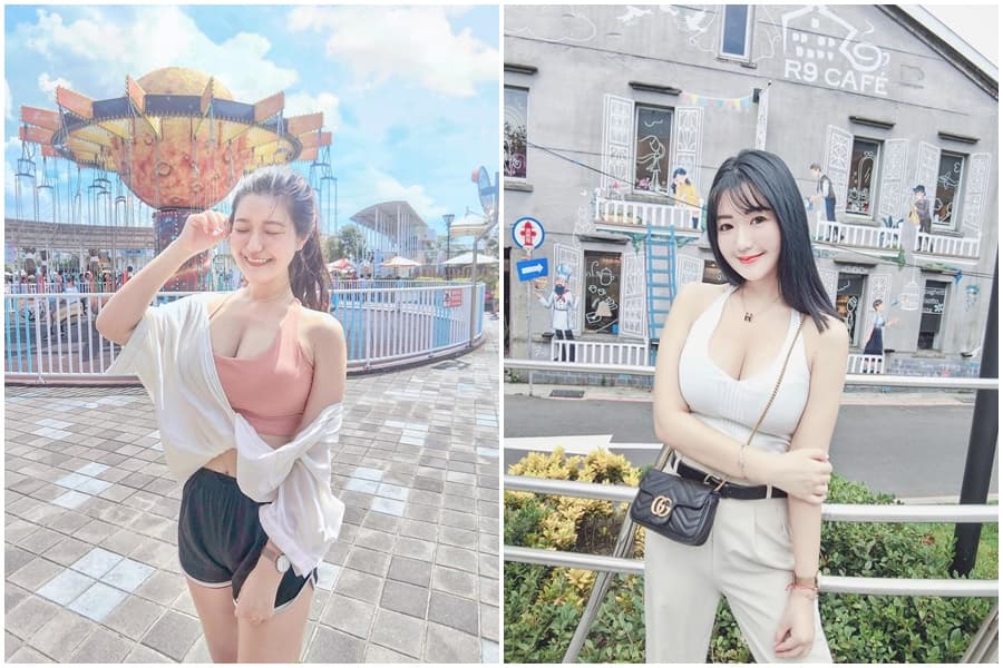 網路瘋傳超巨UberEats正妹外送員爆紅。（翻攝自Judy IG）