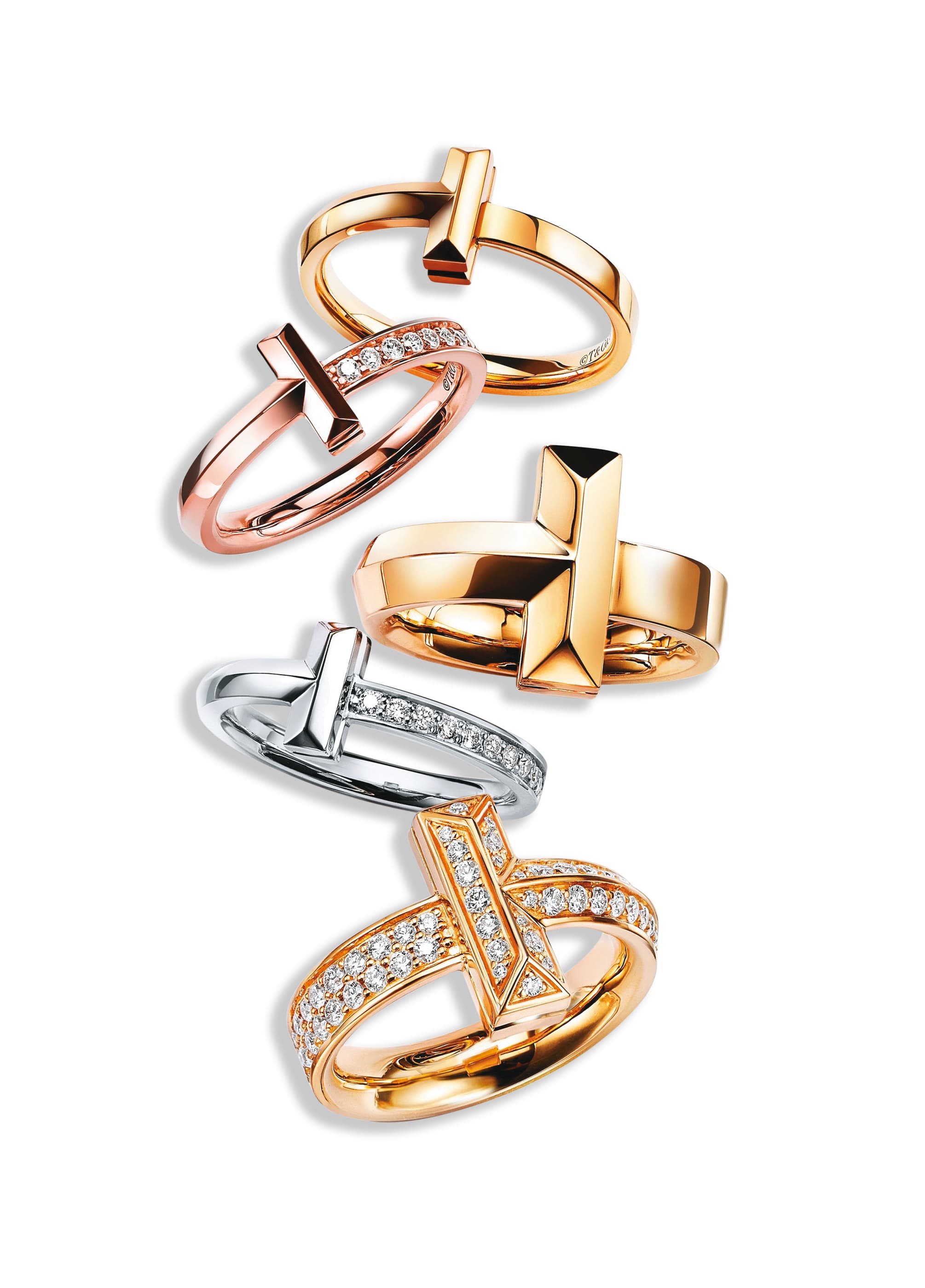 Tiffany T1全系列戒指 NT$32,000起。（Tiffany & Co.提供）