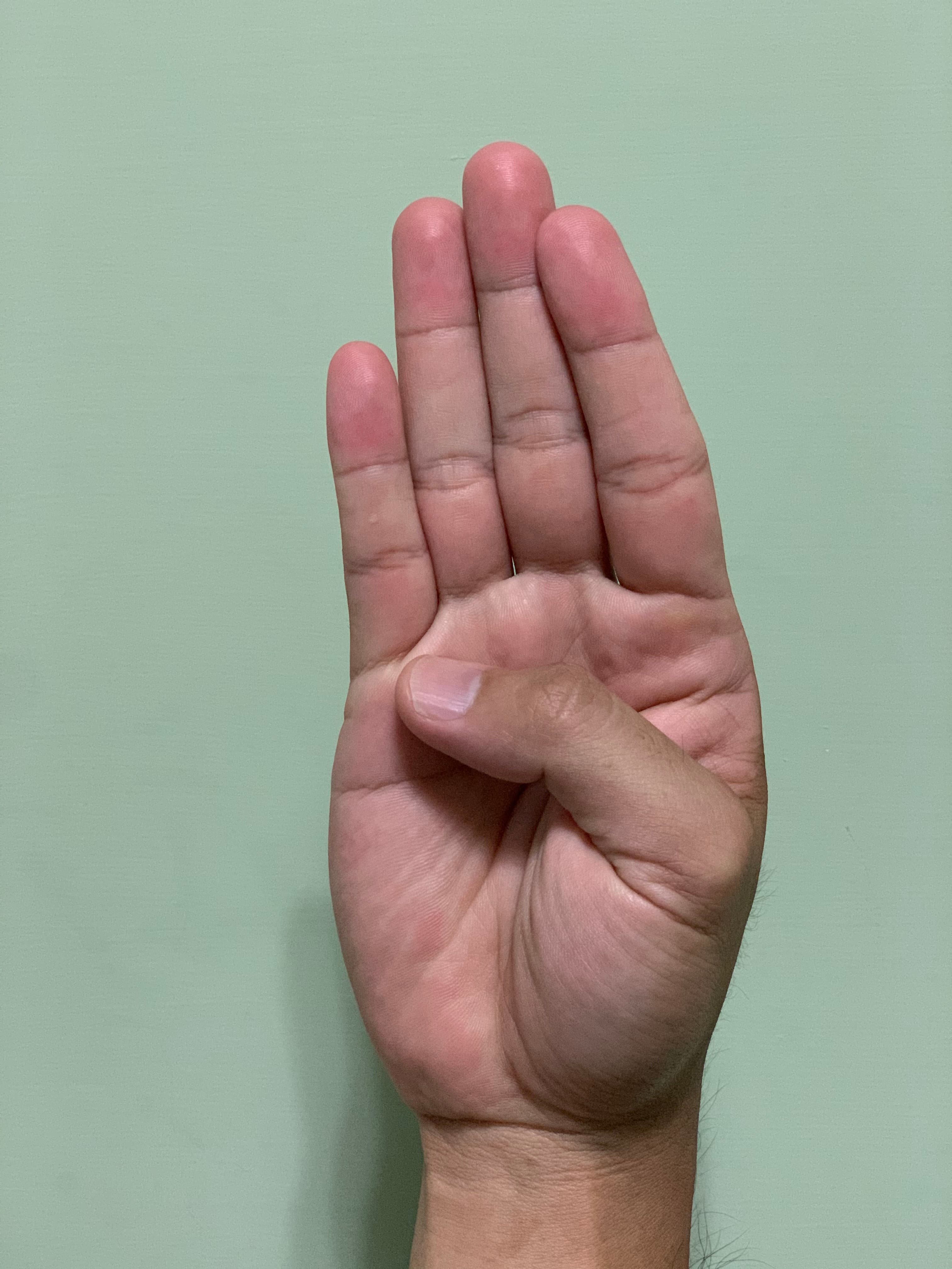 大拇指自然往內折。（本刊資料照）