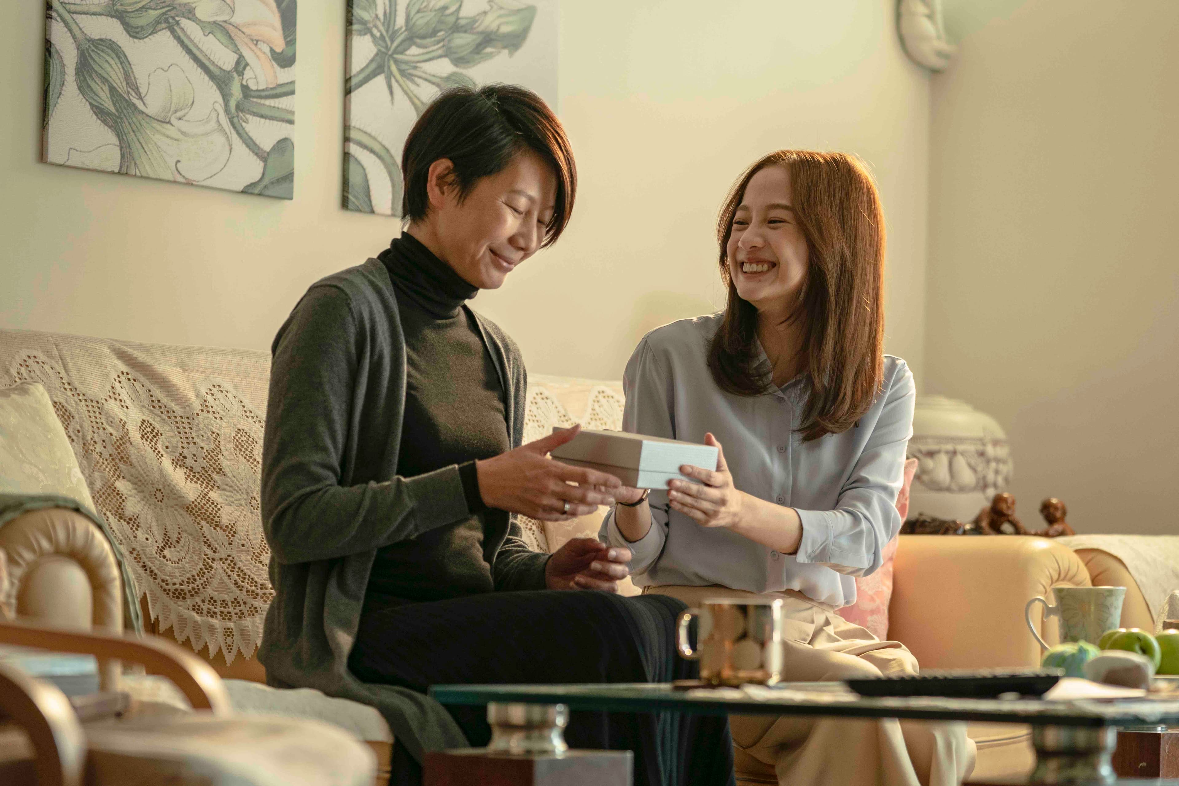簡嫚書與丁寧飾演母女。（LINE TV）