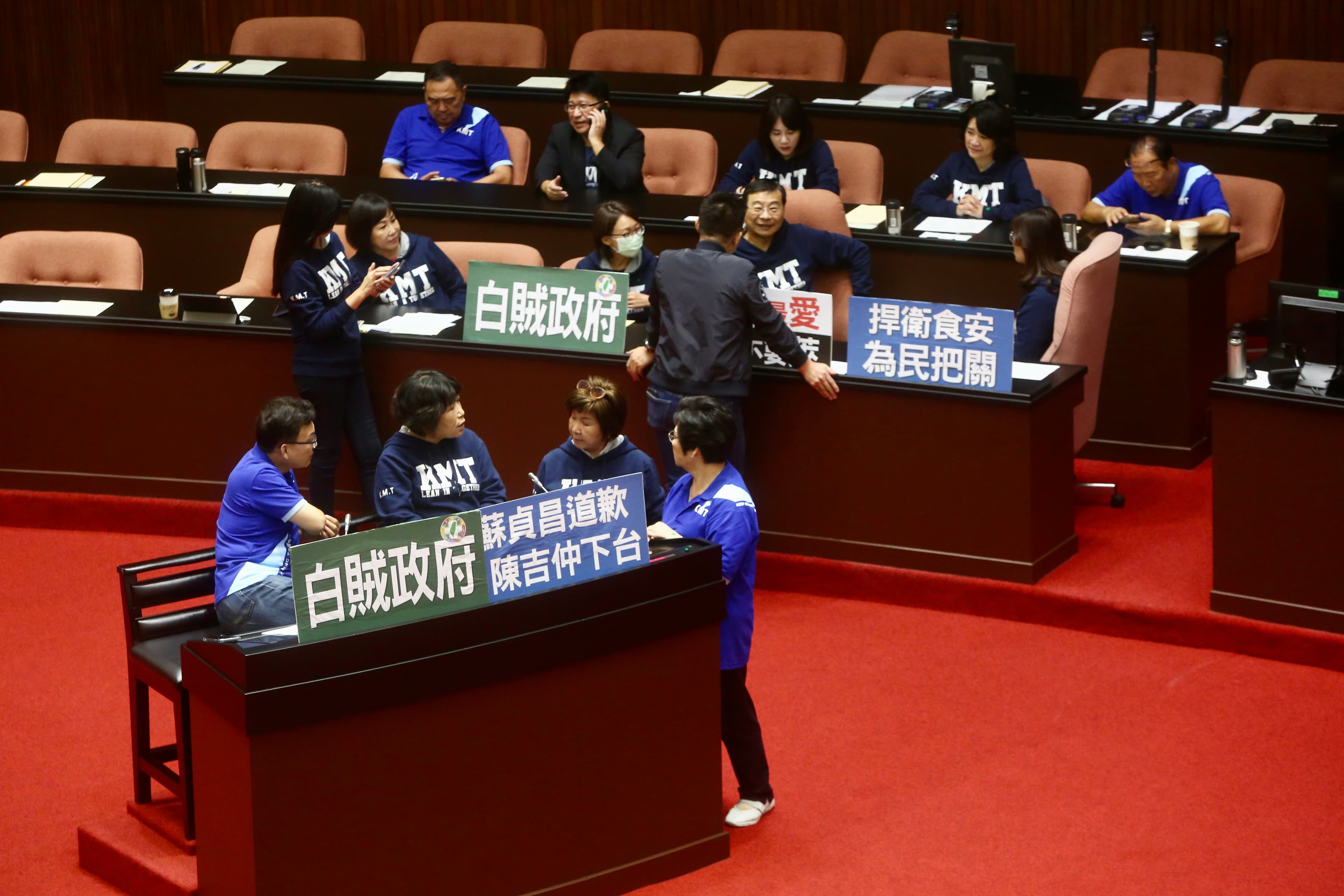 林為洲揚言，若蘇揆未公開道歉，就不讓蘇揆上台進行施政報告。