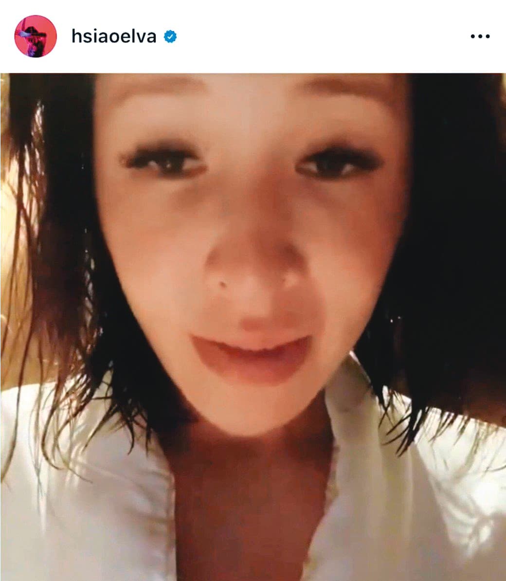 蕭亞軒日前深夜上傳一段影片，片中她對著鏡頭不斷吸鼻涕，讓人相當擔心。（翻攝自蕭亞軒IG）