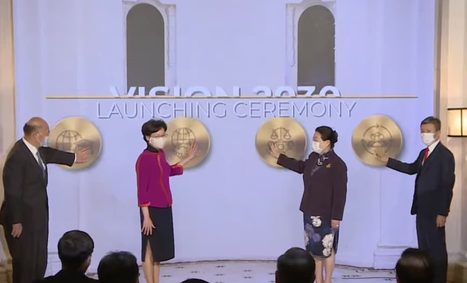 林鄭月娥昨日出席由律政司舉辦的「法律週」。（翻攝自林鄭月娥臉書）