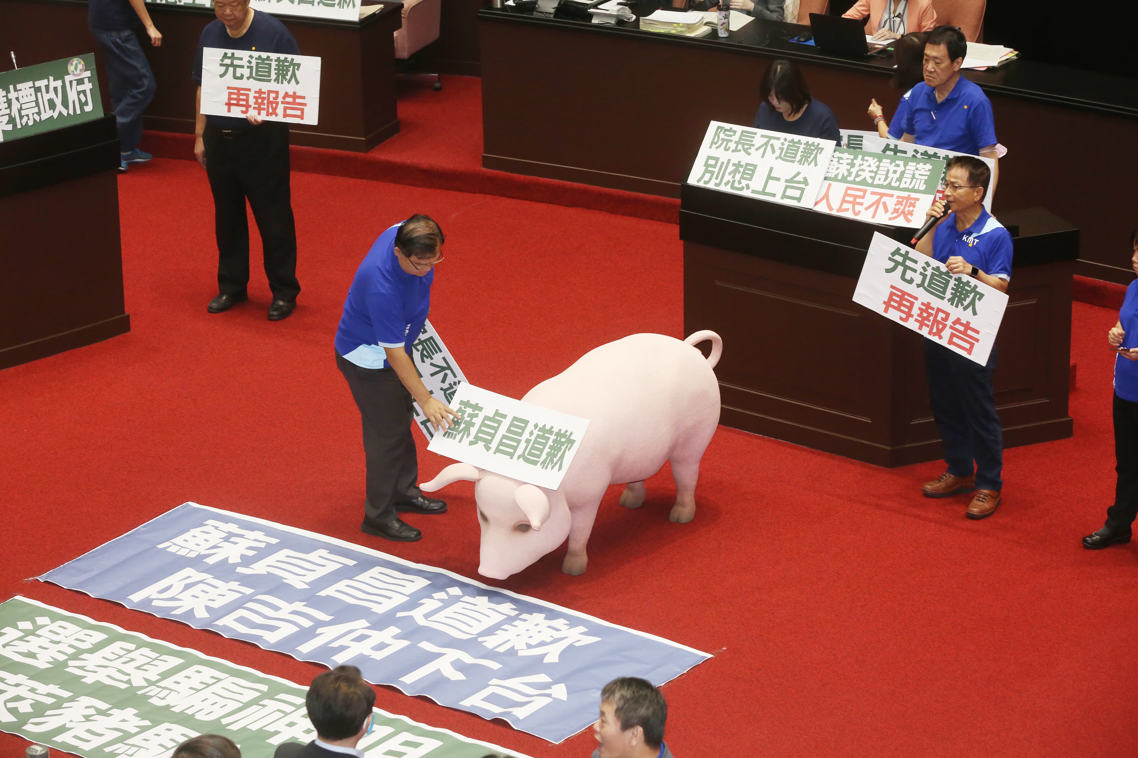 立法院國民黨團為美豬美牛議題杯葛蘇貞昌上台報告；圖為9月22日立法院情形。（本刊資料照）