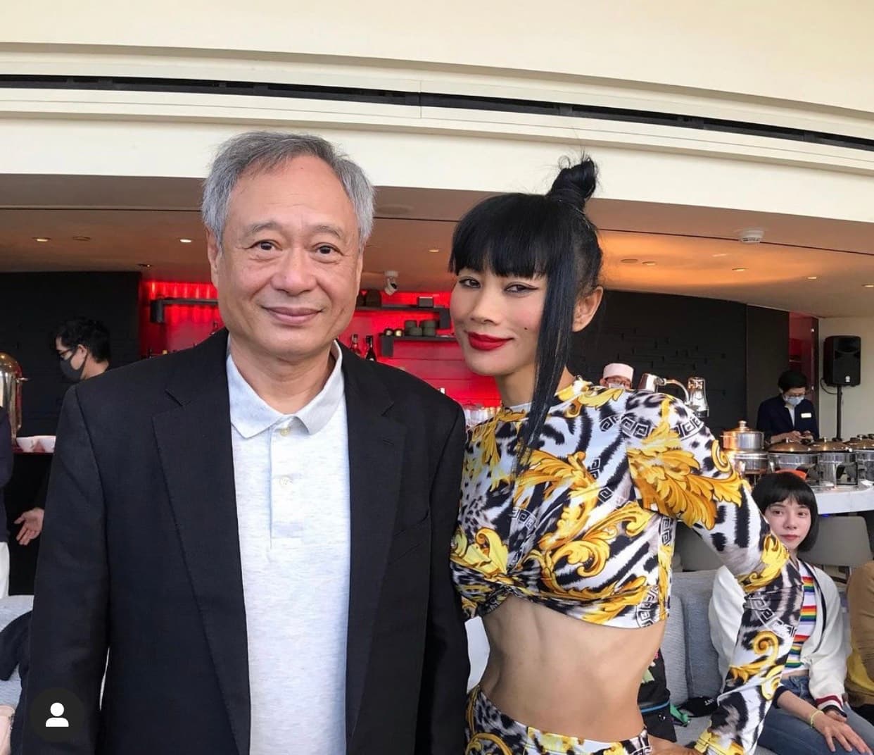 白靈與李安有段小故事。（摘自白靈IG）
