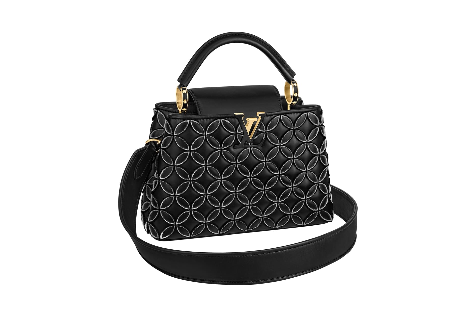 絎縫羊皮BB尺寸 Capucines手袋 價格店洽 LOUIS VUITTON。（LOUIS VUITTON提供）