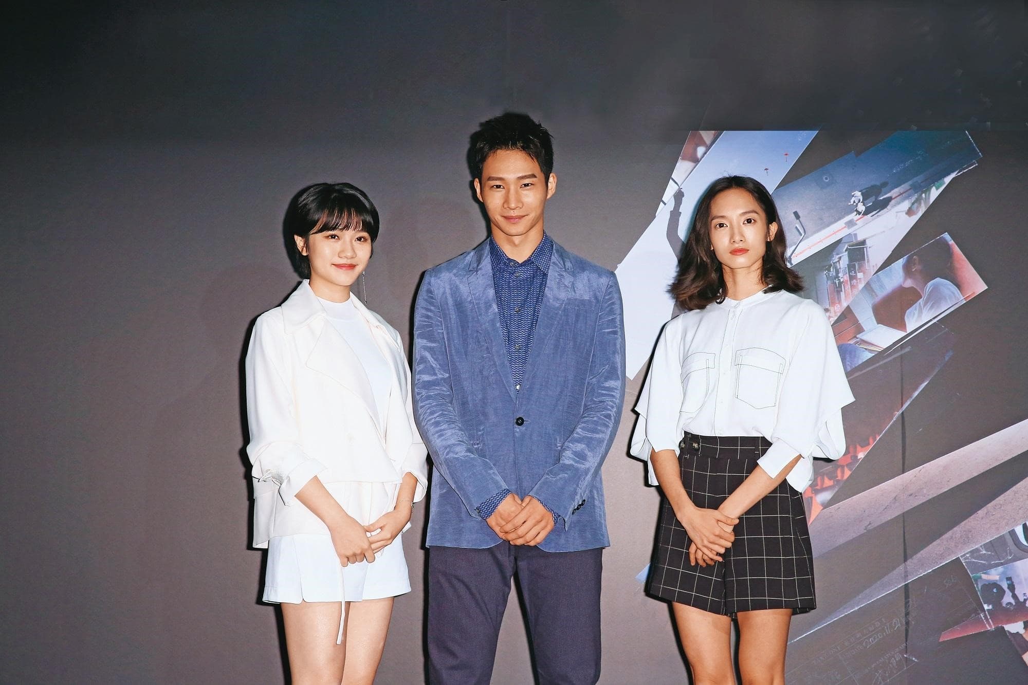 《返校》影集啟用李玲葦（左起）、黃冠智、韓寧三位新人挑大梁。