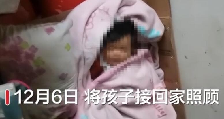 中國河北石家莊一名未滿4個月大女嬰從5樓墜落，父親拒絕孩子治療。（翻攝自微博）