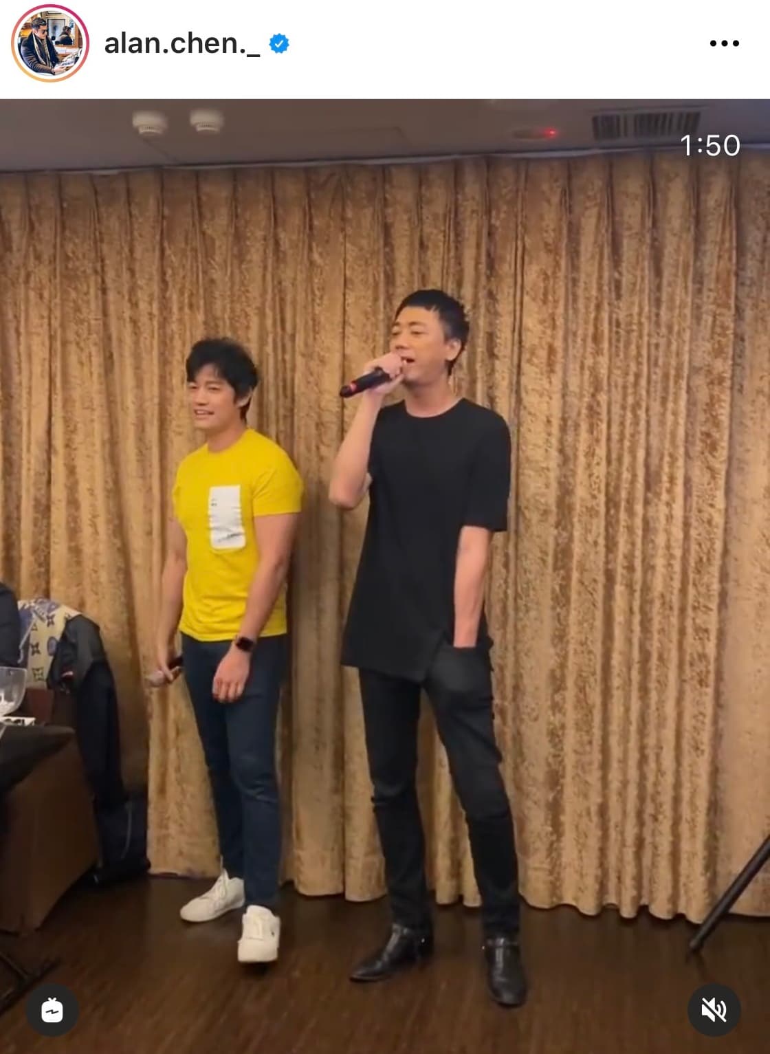 曾偉昌生日派對上歌手阿信也是來賓。（翻攝自曾偉昌IG）
