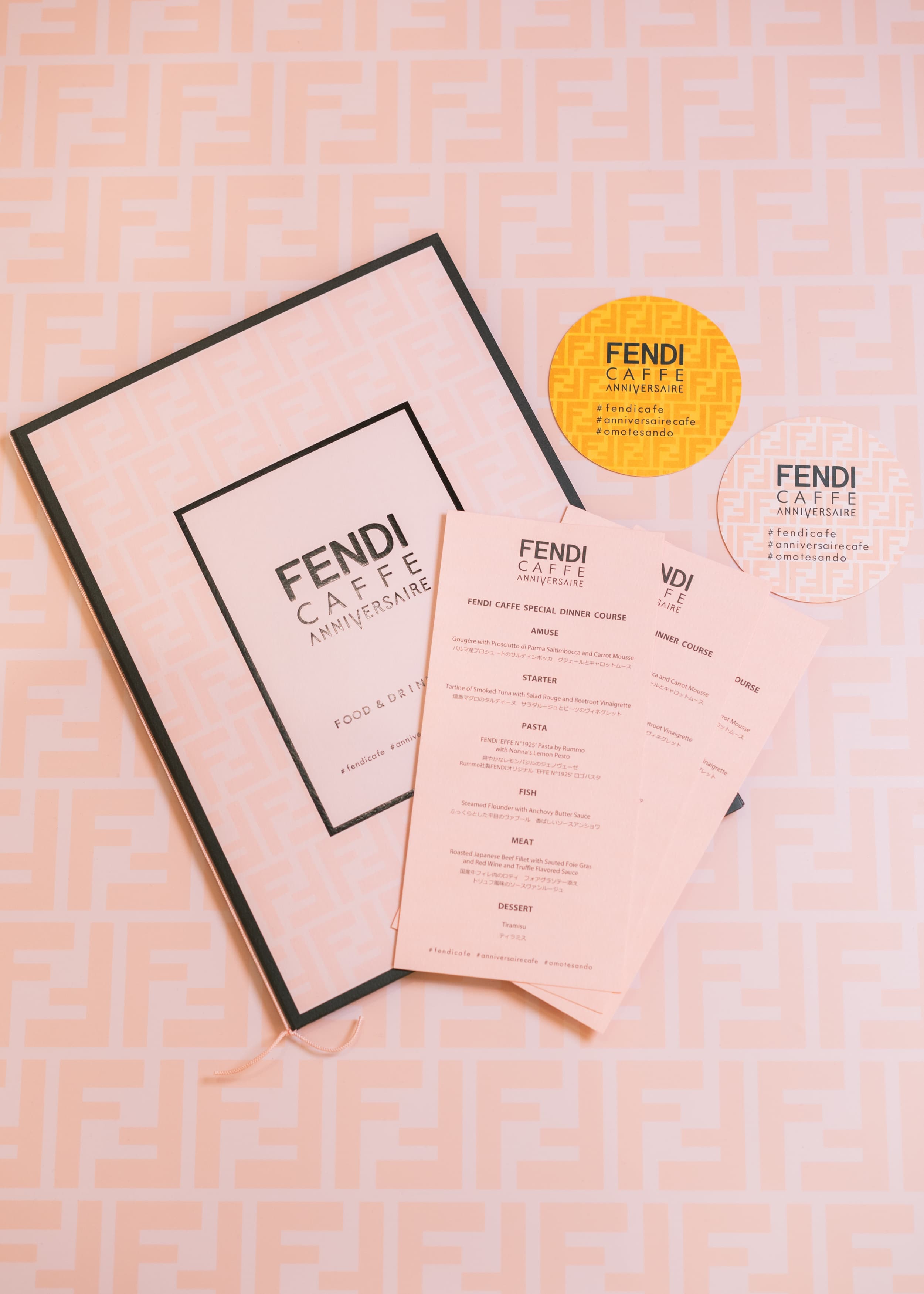 套餐菜單與單點菜單皆為精心設計的獨家餐點。（FENDI提供）