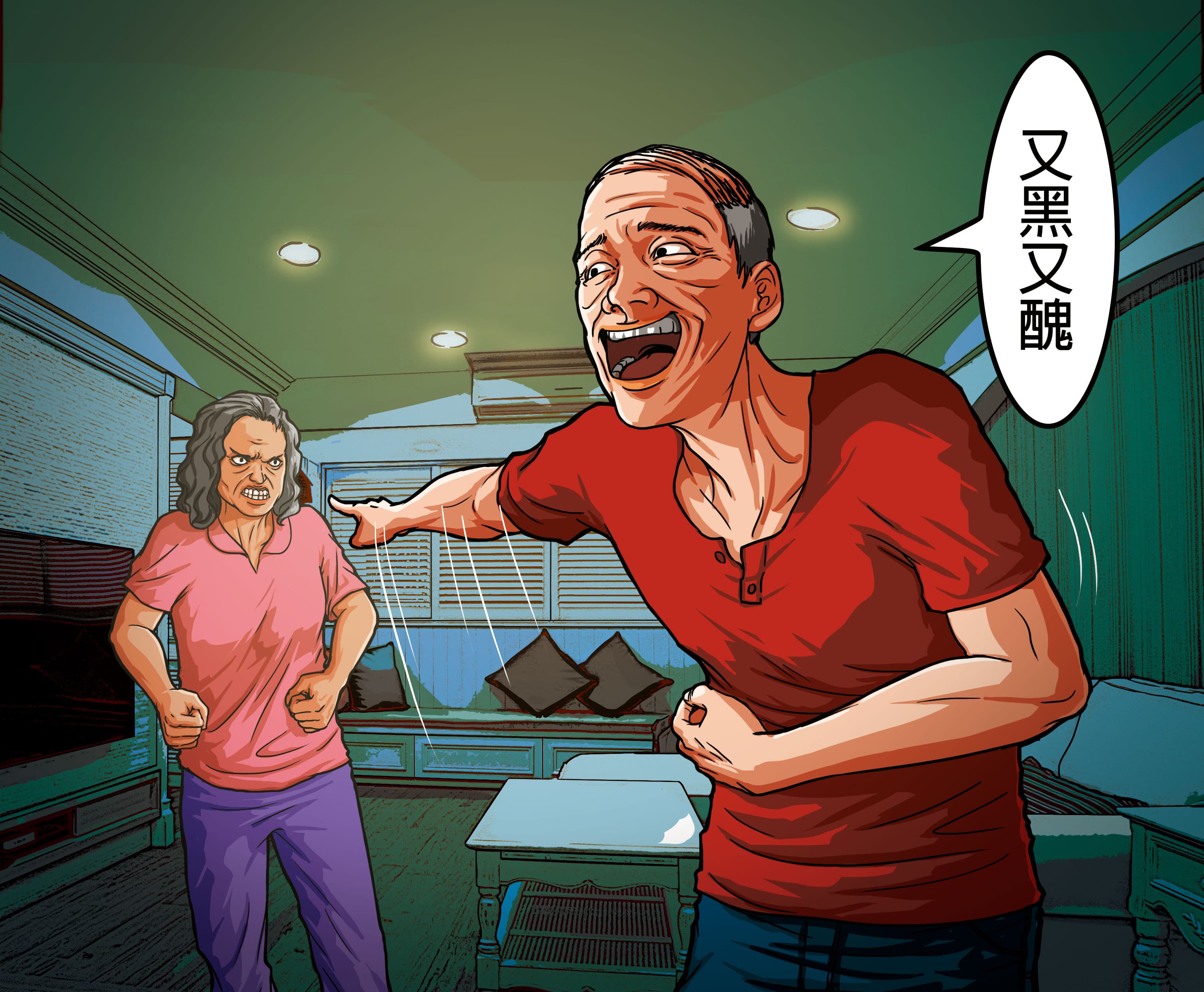 不滿男友（右）提分手，江女（左）在車內用預藏的尼龍繩勒斃對方。