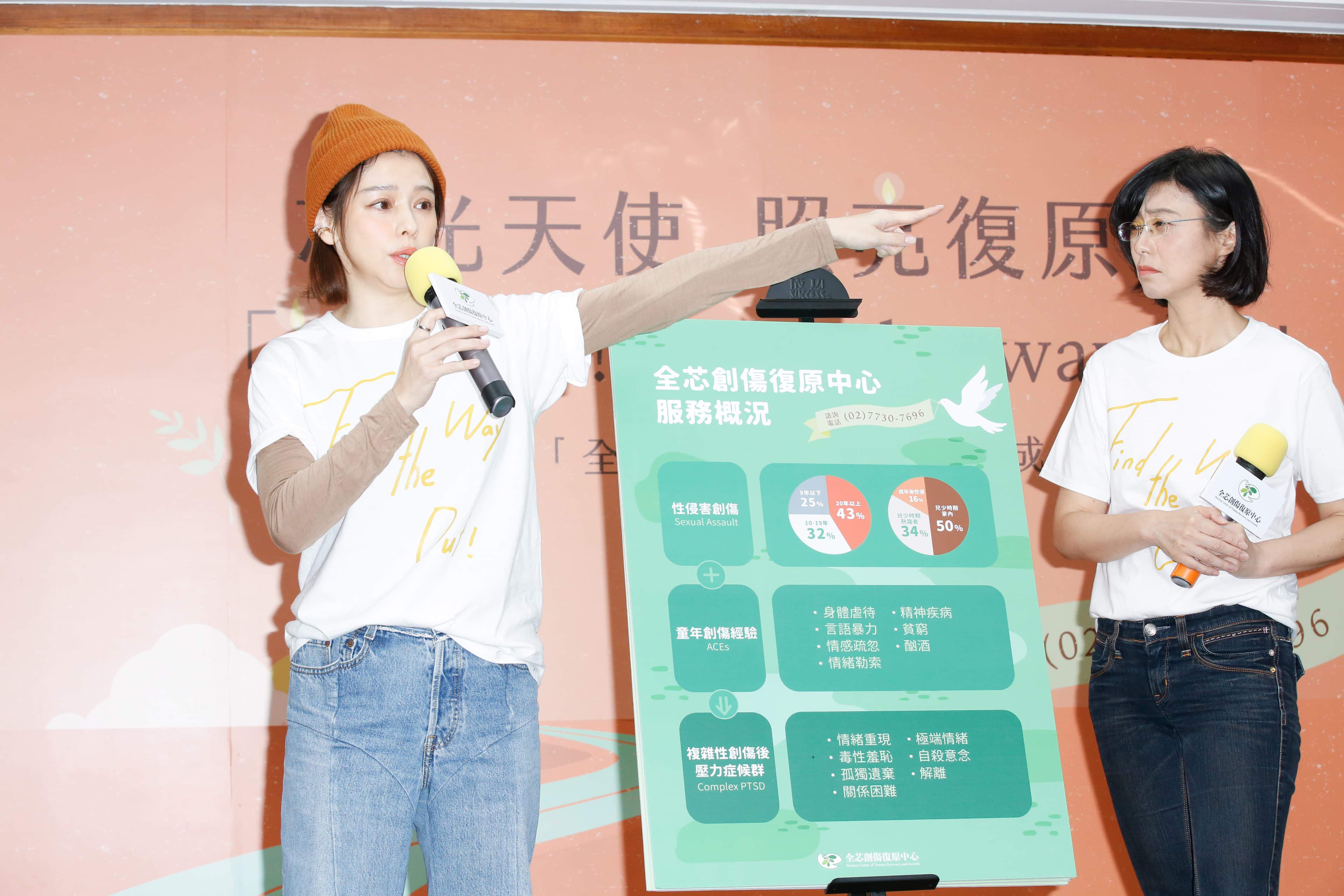 賴芳玉（右）表示，若參考兒少性侵害盛行率2.5%做計算，推估台灣至少有9萬名兒少暴露在性侵害風險中。