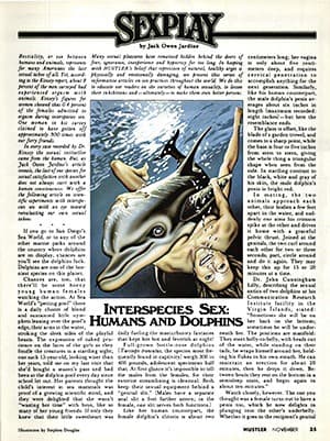 瑪格麗特 「人豚戀」故事1970年代被發表在《好色客雜誌》（Hustler magazine），NASA的研究計畫被迫終止。（翻攝自《衛報》）