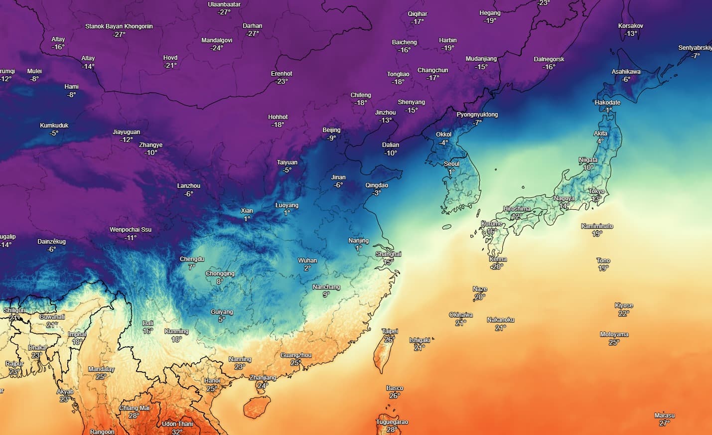 粉專提醒民眾，寒流將南下屆時全台氣溫驟降，民眾應做好防寒準備。（翻攝自「台灣颱風論壇｜天氣特急」臉書）