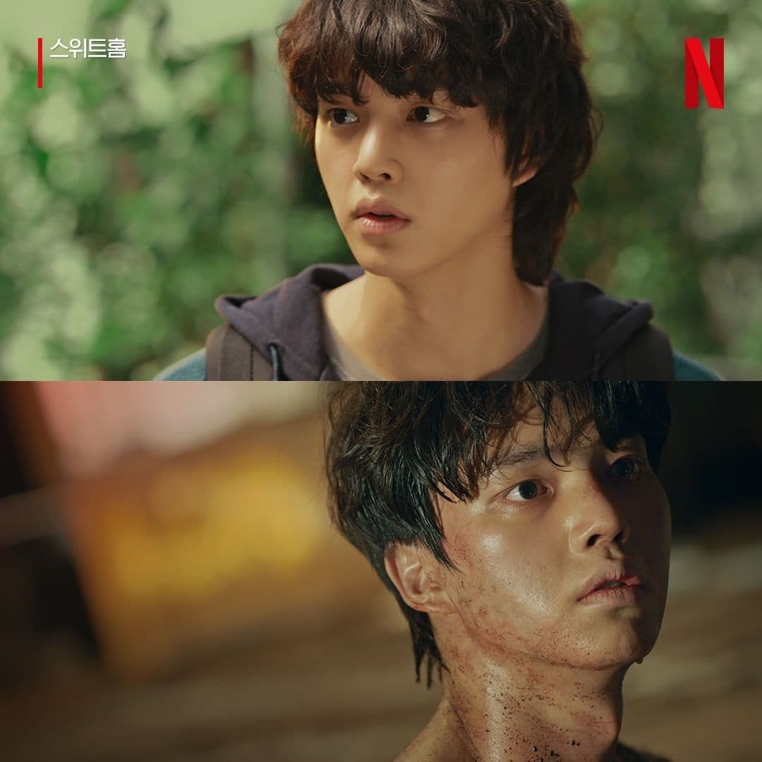 配合《Sweet Home》劇中頹廢角色設定，宋江刻意減肥相當敬業。（翻攝自Netflixkr）