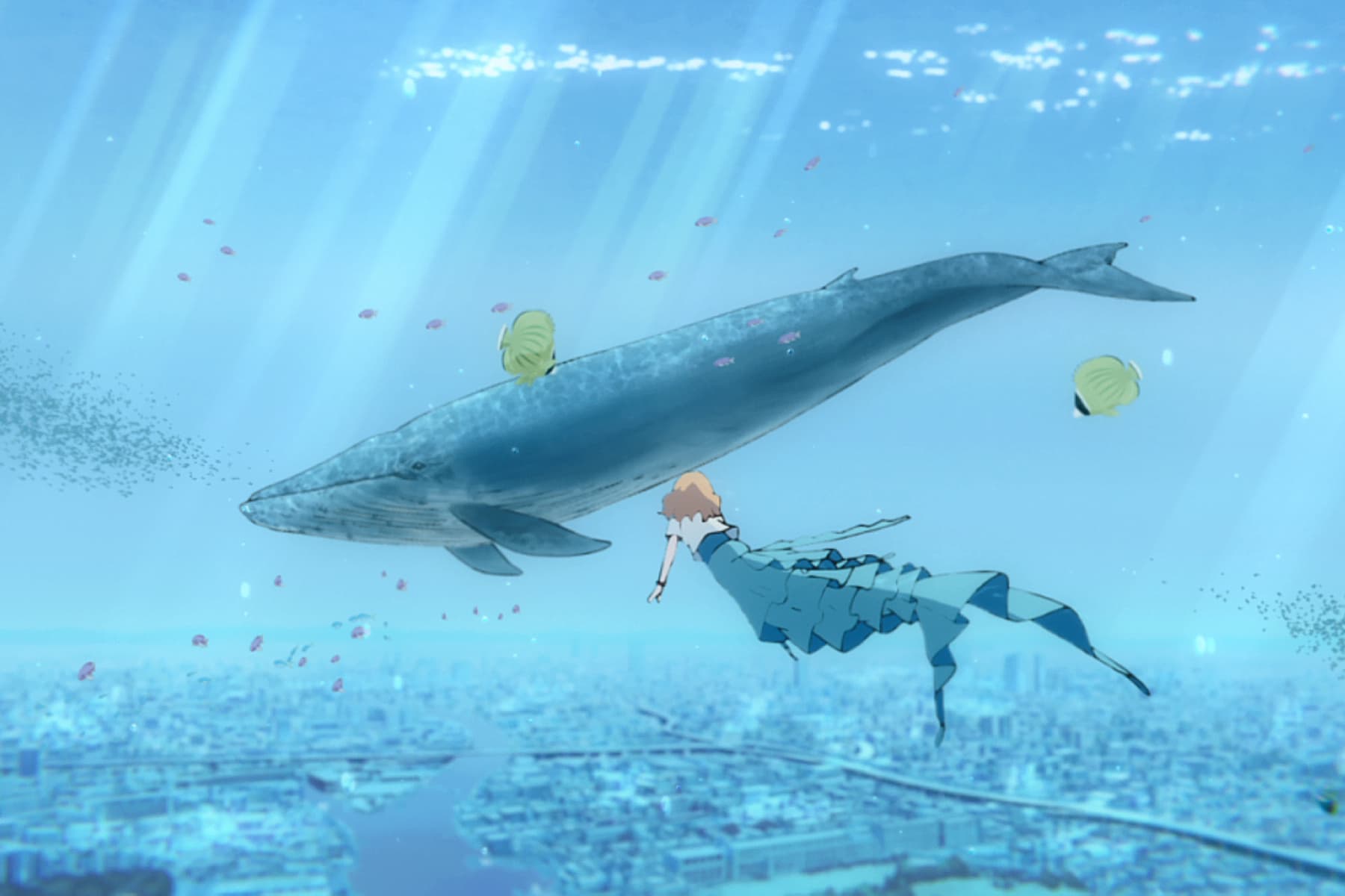 台灣動畫師打造了《喬瑟與虎與魚群動畫版》中關鍵的魚群場景。（采昌國際多媒體提供）