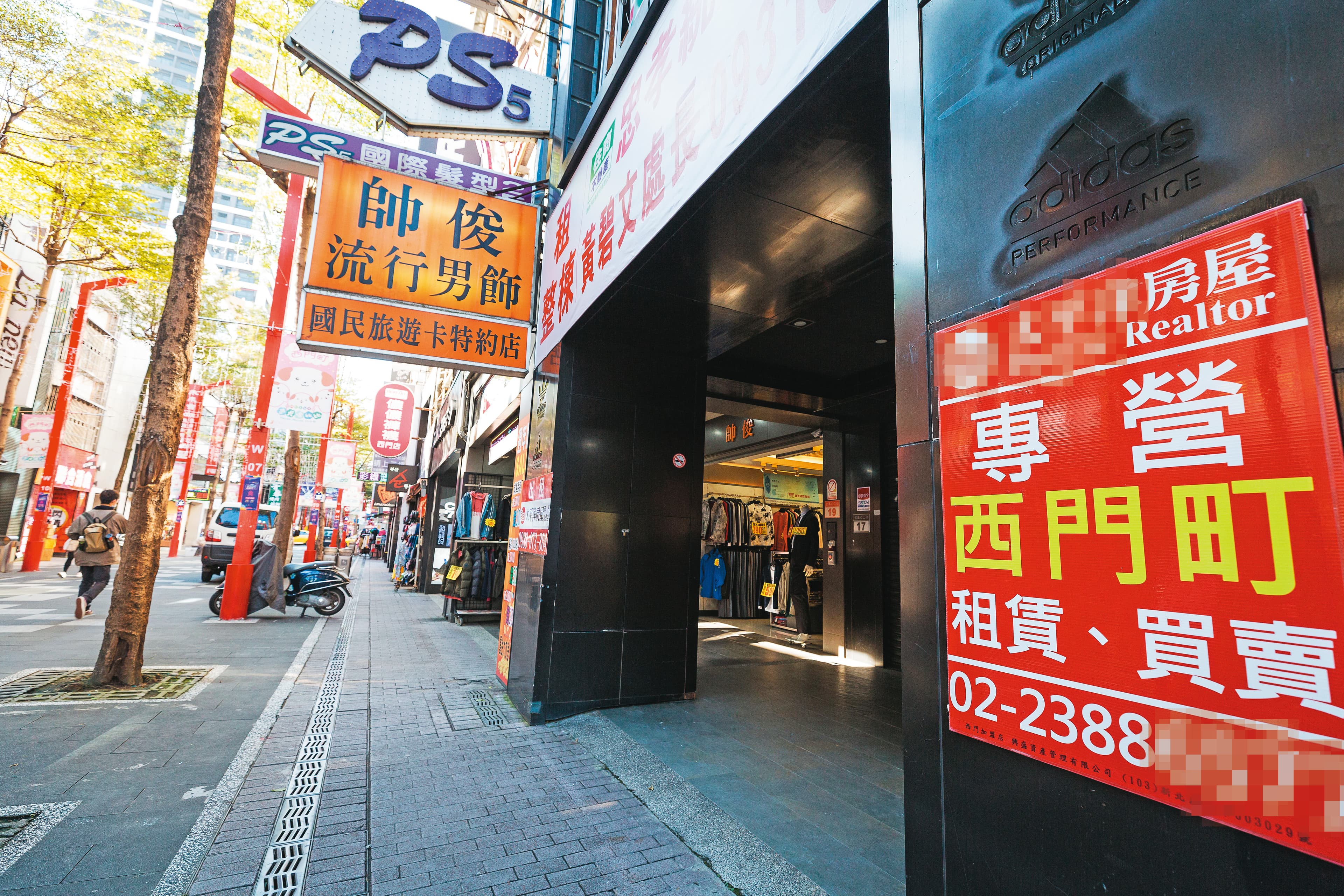 武昌街二段堪稱重災區，空店待租、待售數量居西門商圈之最。