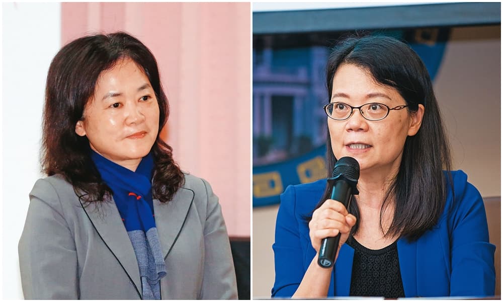 監察委員林雅鋒(左)、王美玉(右)在重重壓力下接力調查石木欽案,去年通過彈劾。