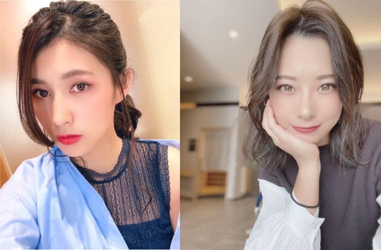 高塚南海（左）曾在日本女子職棒的選美比賽中高居第2名，只輸給傳奇球星加藤優（右）。（翻攝自高塚南海IG）