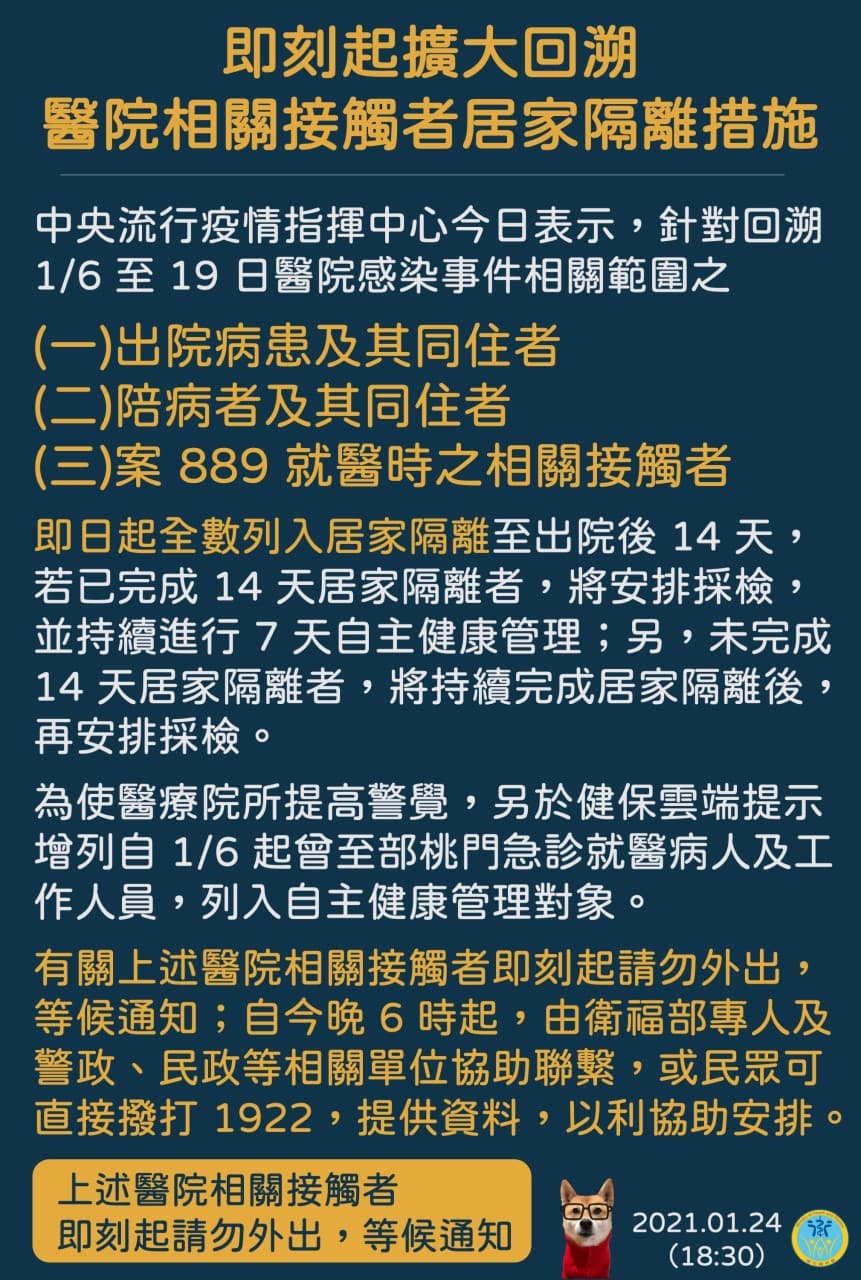 部立桃園醫院群聚感染，指揮中心下令擴大隔離範圍。（衛福部提供）