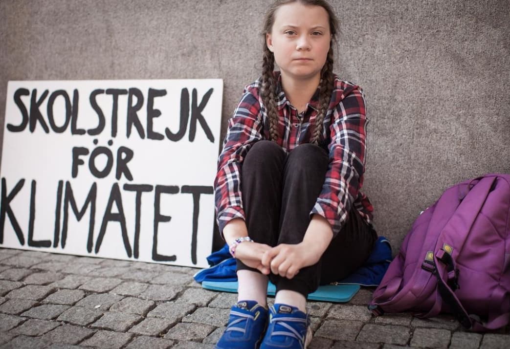 瑞典少女童貝里也在今年被提名角逐諾貝爾和平獎。（翻攝自@gretathunberg instagram）