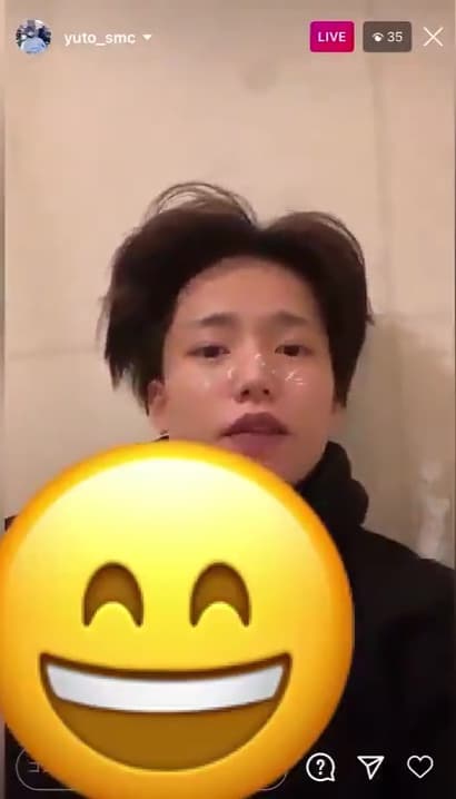 身高有180公分的古江侑豐，曾在直播上批評師兄團「JO1」都是矮冬瓜。（翻攝自推特）