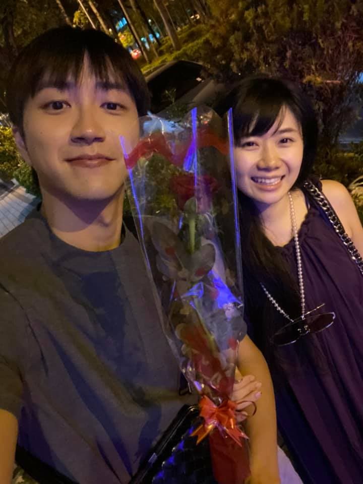 福原愛（右）與江宏傑結婚後定居台灣，但經常在日本、台灣兩地奔波。（翻攝自江宏傑臉書）