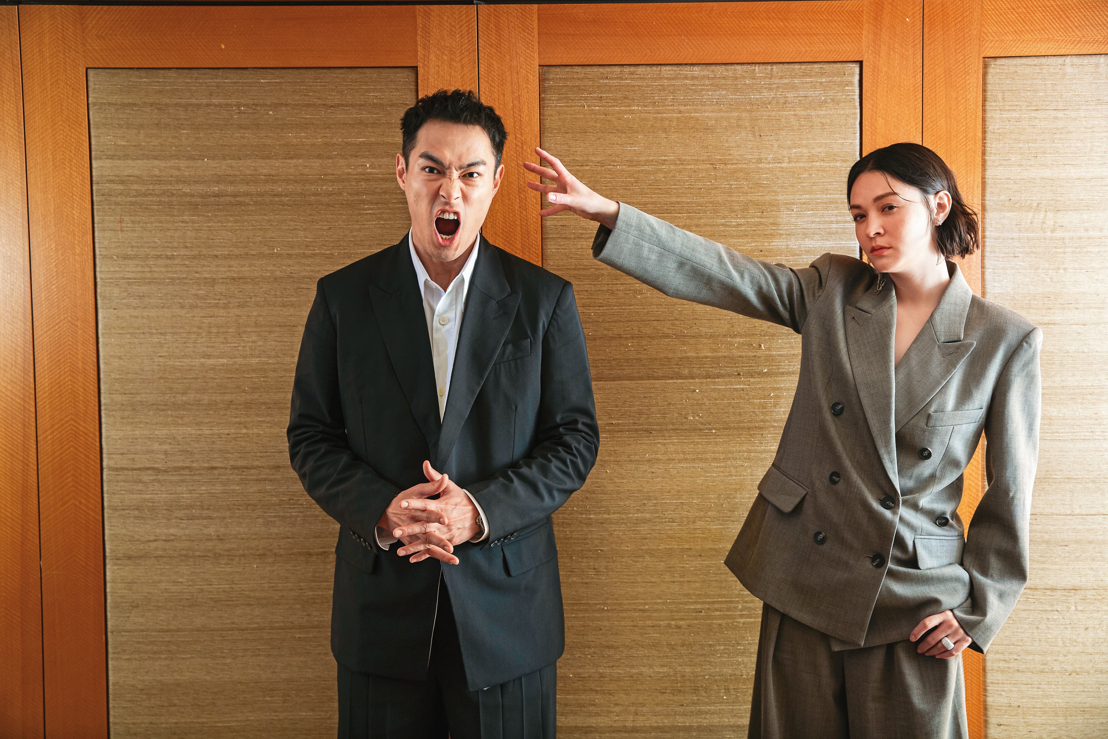 張榕容（右）與楊祐寧（左）合演的《複身犯》即將上映，日前兩人也合體宣傳。