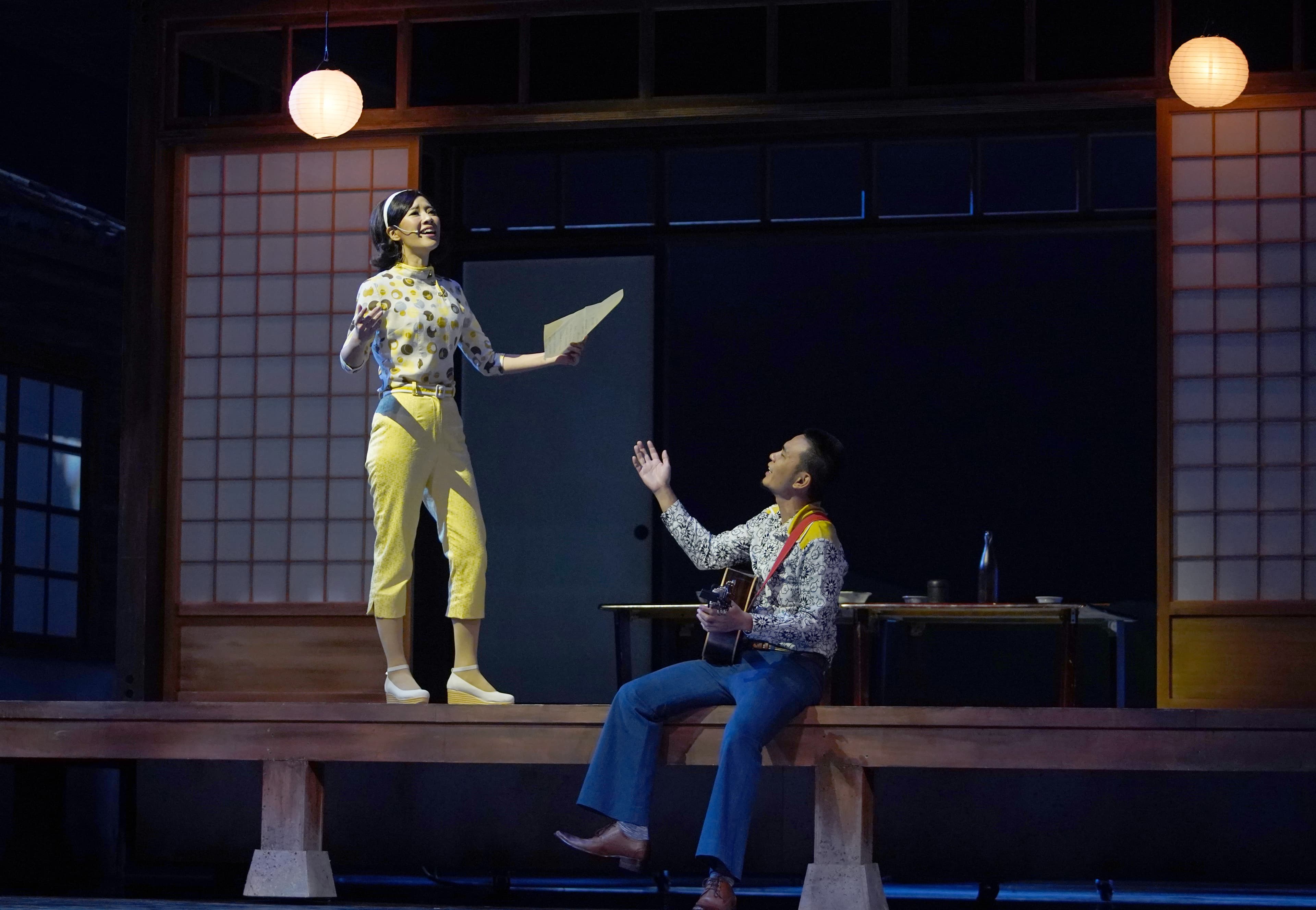 方宥心在音樂劇《再會吧北投》展現紮實唱功與演技。（綠光劇團提供）