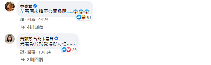 遠在台北的議員們也被苗栗公廁的神設計驚呆了。（翻攝自曾玟學 苗栗縣議員臉書）