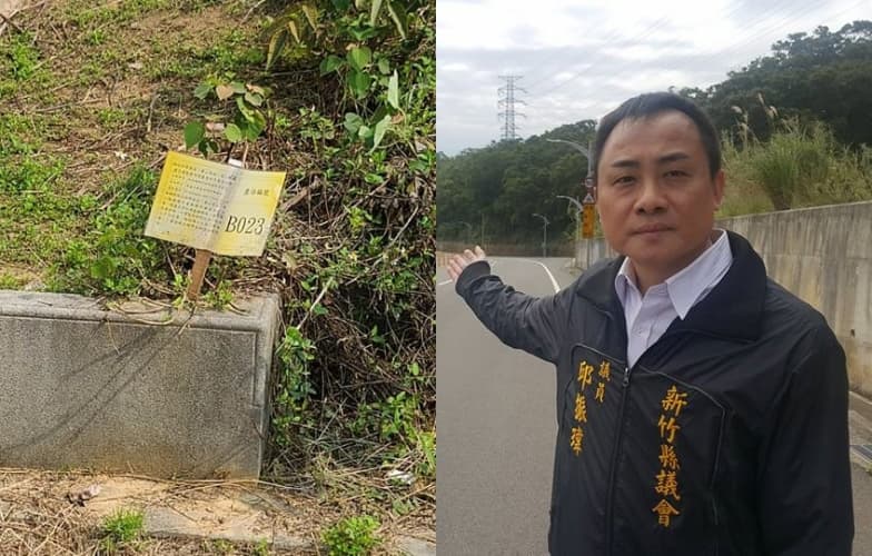 邱振瑋表示新竹科學園區管理局曾答應「不在墳墓上釘東西」，不解對方為何違背協議。（翻攝自新竹縣議員邱振瑋臉書）