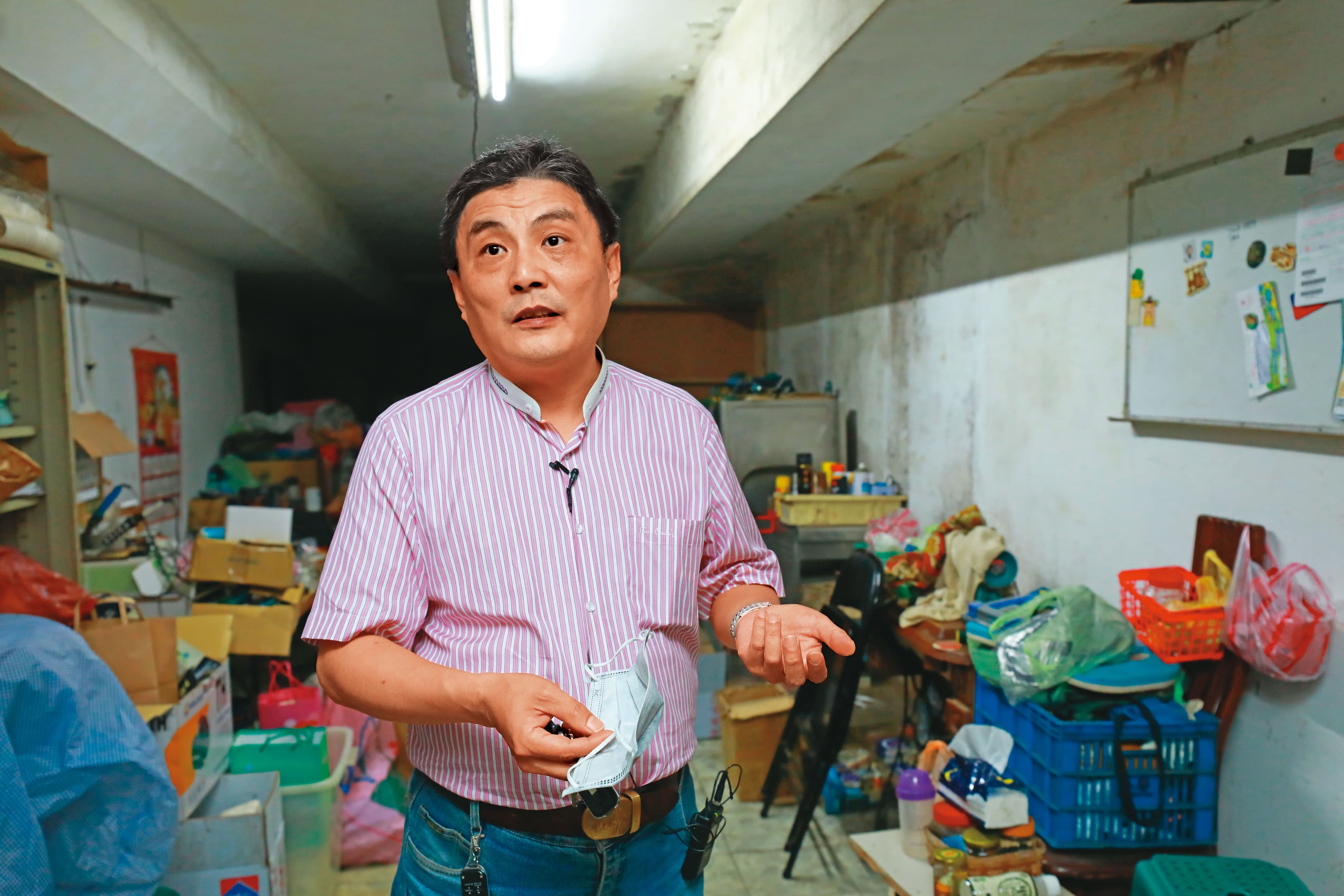 社區發展協會理事長李茂基（圖）曾出面調解老房東與惡房客的糾紛。