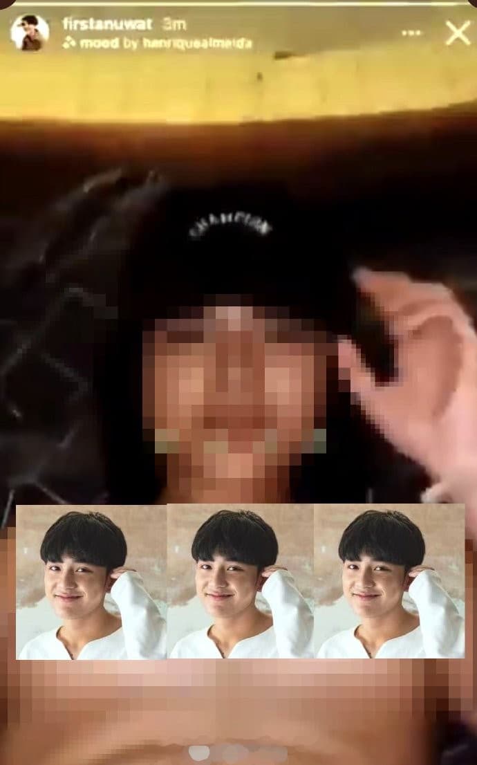 影片中女友的裸體、私處全都露，更捕捉到小First Anuwat的身影。（翻攝自網路）